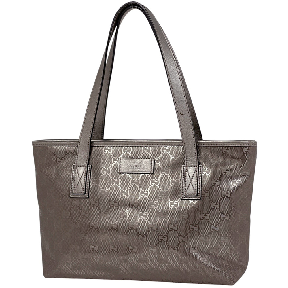 Gucci GG Imprime Tote Bag metallic canvas pink gold